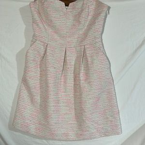 𝅺ANTHROPOLOGIE Moulinette Soeurs Pasteque Strapless Dress size 6 Barbiecore
